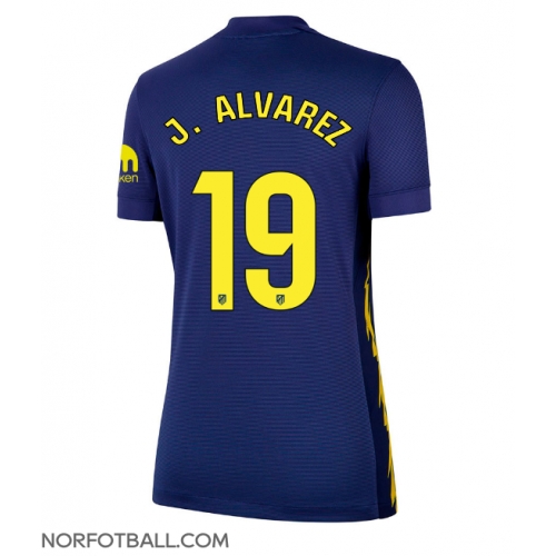 Billige Fotballdrakt Atletico Madrid Julian Alvarez #19 Replika Bortedrakt Dame 2025-26 Kortermet Billige Fotballdrakt Atletico Madrid Julian Alvarez #19 Replika Bortedrakt Dame 2025-26 Kortermet